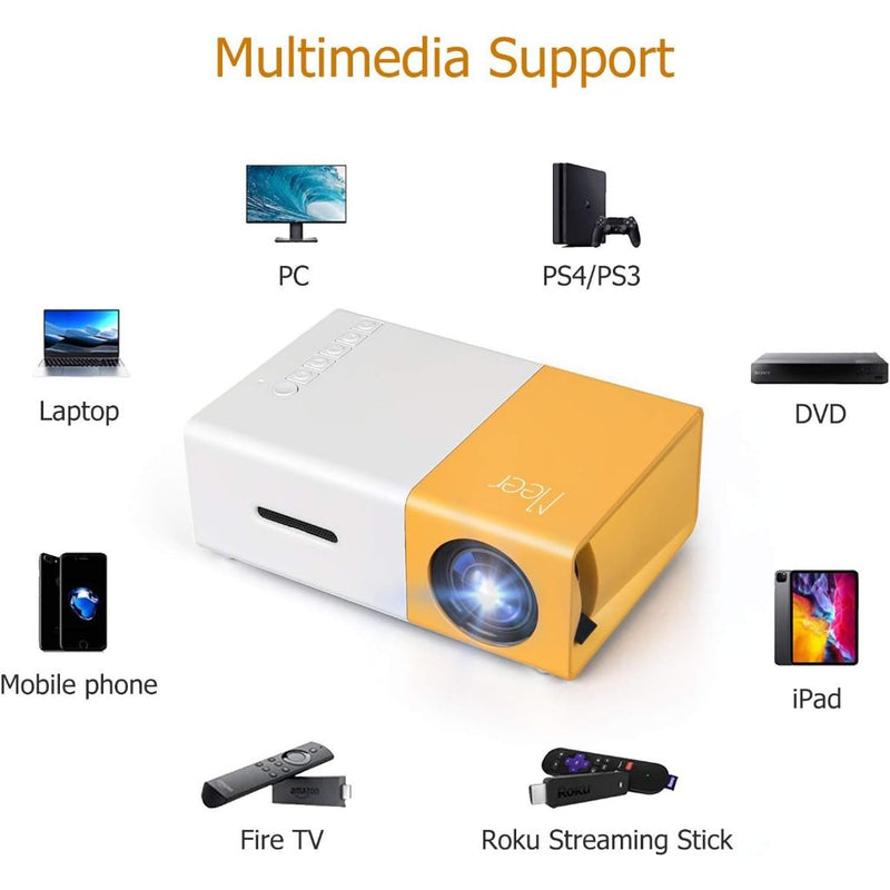 Mini Projetor Portátil Home Theater 1080P HD